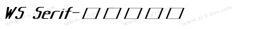 WS Serif字体转换